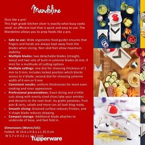 NEW IN BOX Tupperware Mandoline